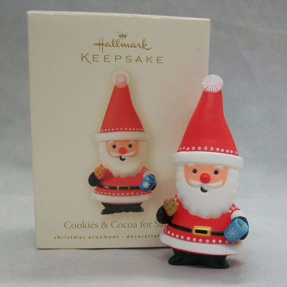 Hallmark Keepsake Ornament 2008 Cookies and Cocoa Santa in Box